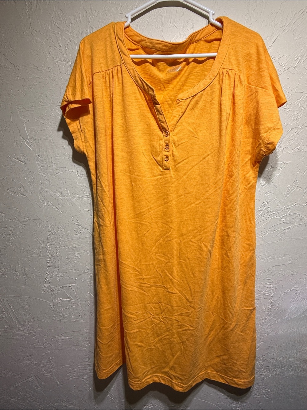 Merona Melon Orange Casual Knit Cap Sleeve Dress Size XXL
